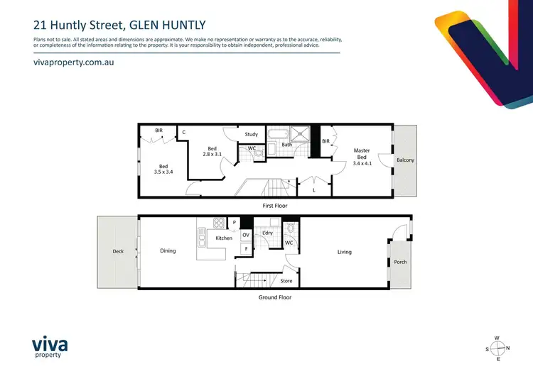 Floorplan of Homely townhouse listing, 21 Huntly Street, Glen Huntly VIC 3163