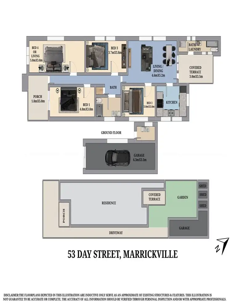 Floorplan of Homely house listing, 53 Day Street, Marrickville NSW 2204