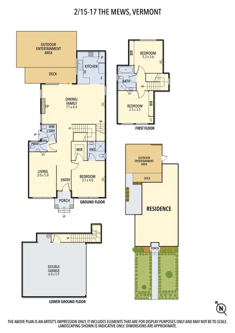 Floorplan of Homely unit listing, 2/15-17 The Mews, Vermont VIC 3133
