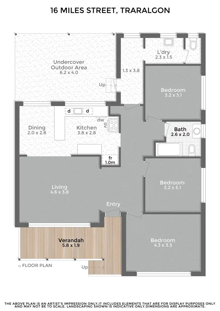 Floorplan of Homely house listing, 16 Miles Street, Traralgon VIC 3844
