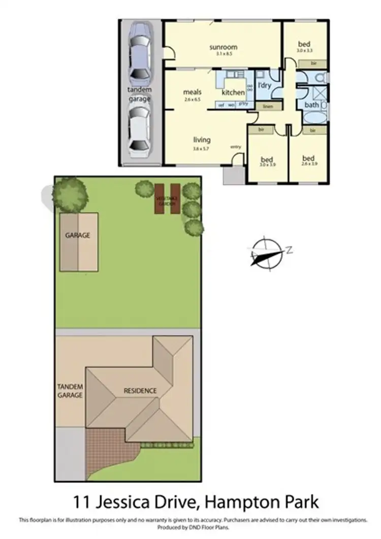 Floorplan of Homely house listing, 11 Jessica Drive, Hampton Park VIC 3976