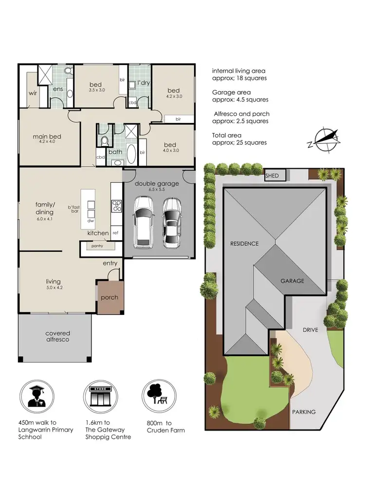 Floorplan of Homely house listing, 11 Stockhaven Circuit, Langwarrin VIC 3910