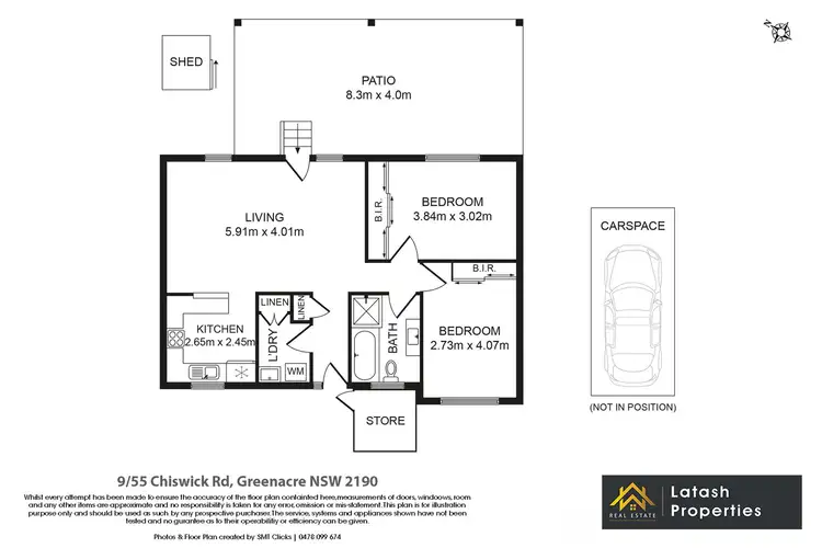 Floorplan of Homely villa listing, 9/55 Chiswick Road, Greenacre NSW 2190