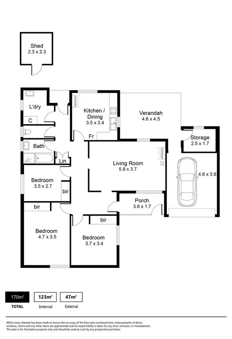Floorplan of Homely house listing, 3 Koongarra Crescent, Munno Para SA 5115