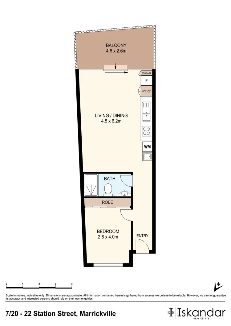 Floorplan of Homely unit listing, 7/20-22 Station Street, Marrickville NSW 2204