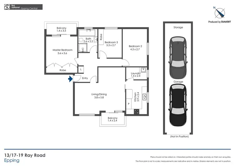 Floorplan of Homely unit listing, 13/17-19 Ray Road, Epping NSW 2121