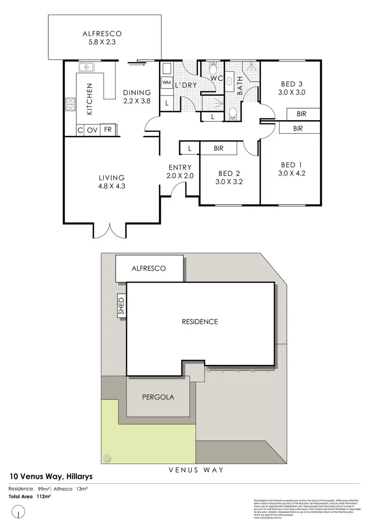 Floorplan of Homely house listing, 10 Venus Way, Hillarys WA 6025