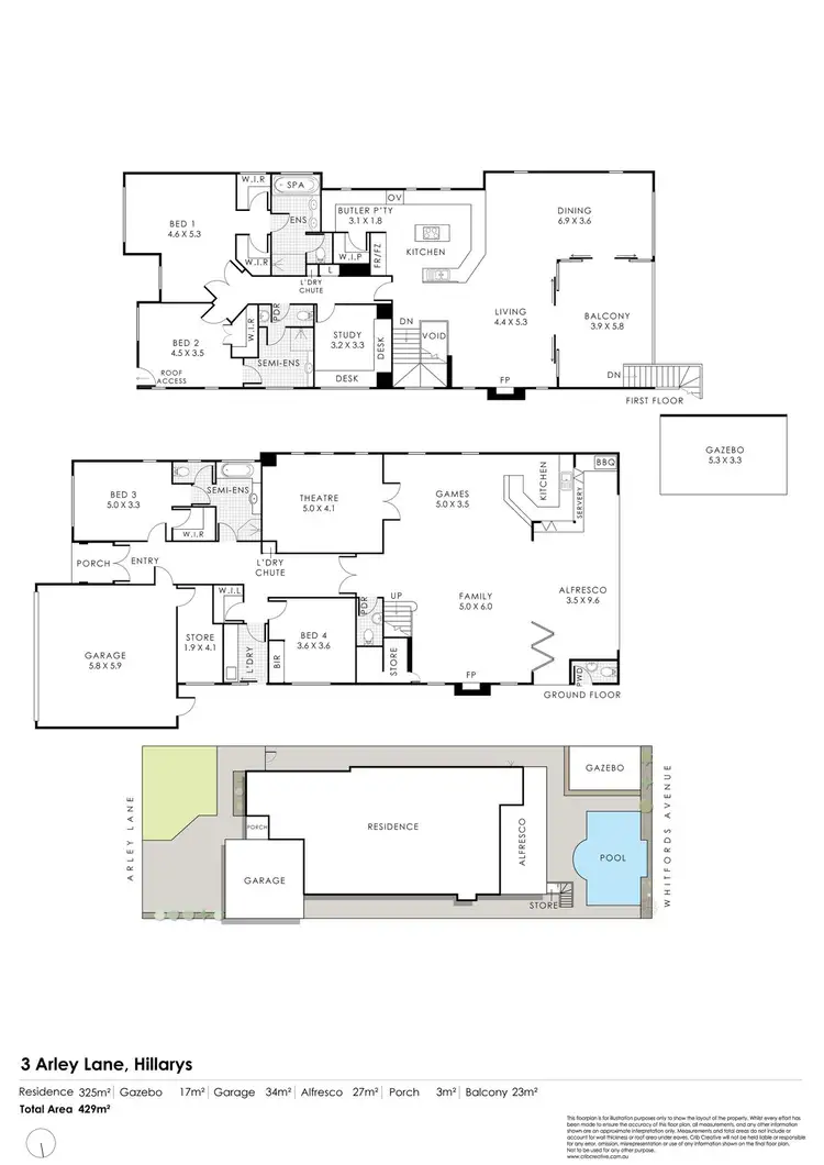 Floorplan of Homely house listing, 3 Arley Lane, Hillarys WA 6025