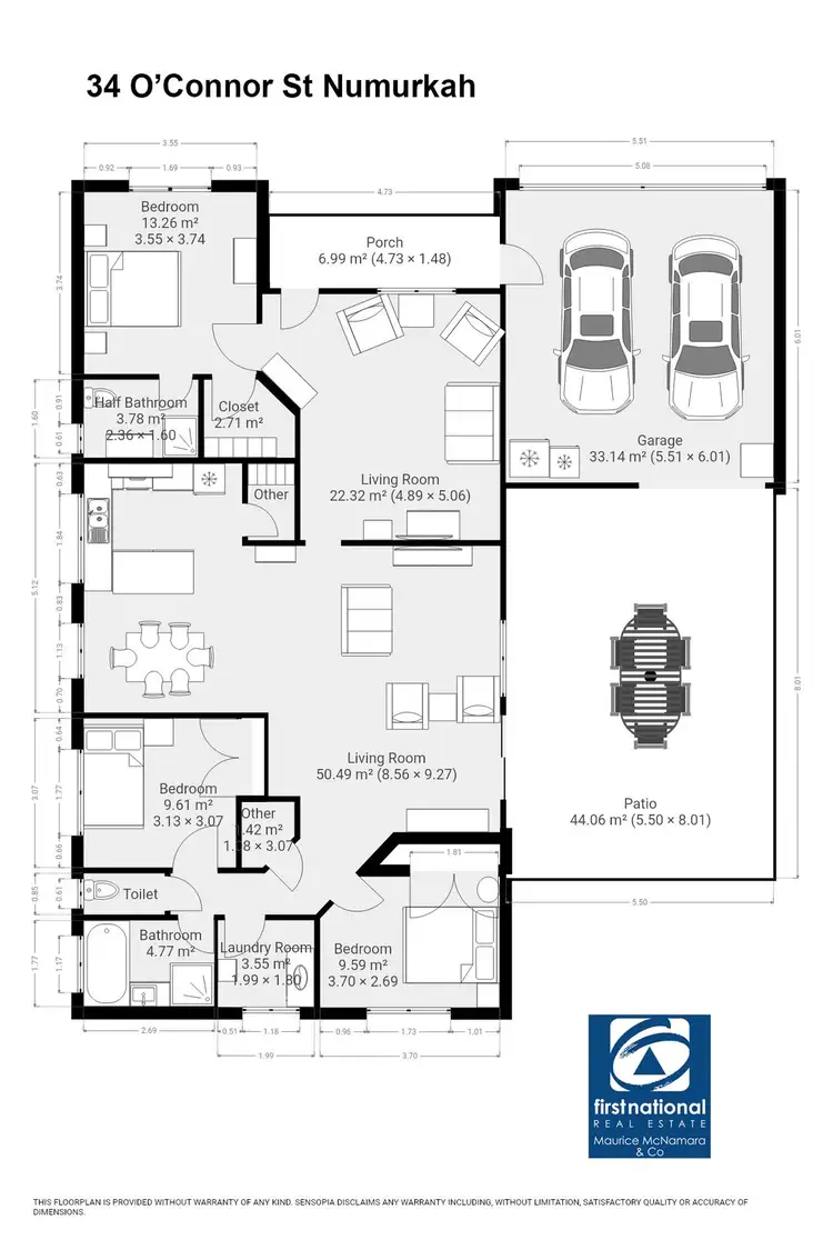 Floorplan of Homely house listing, 34 O'Connor Street, Numurkah VIC 3636
