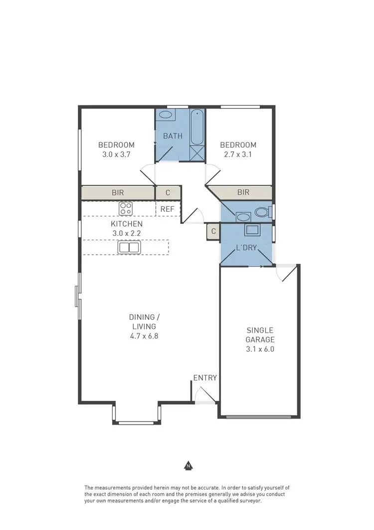 Floorplan of Homely unit listing, 2/12 Willow Street, Werribee VIC 3030