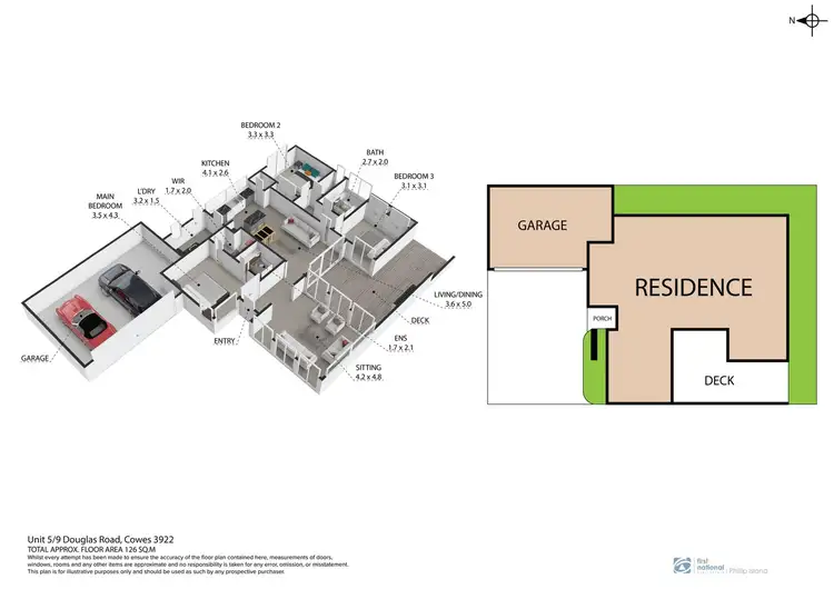 Floorplan of Homely townhouse listing, 5/9 Douglas Road, Cowes VIC 3922