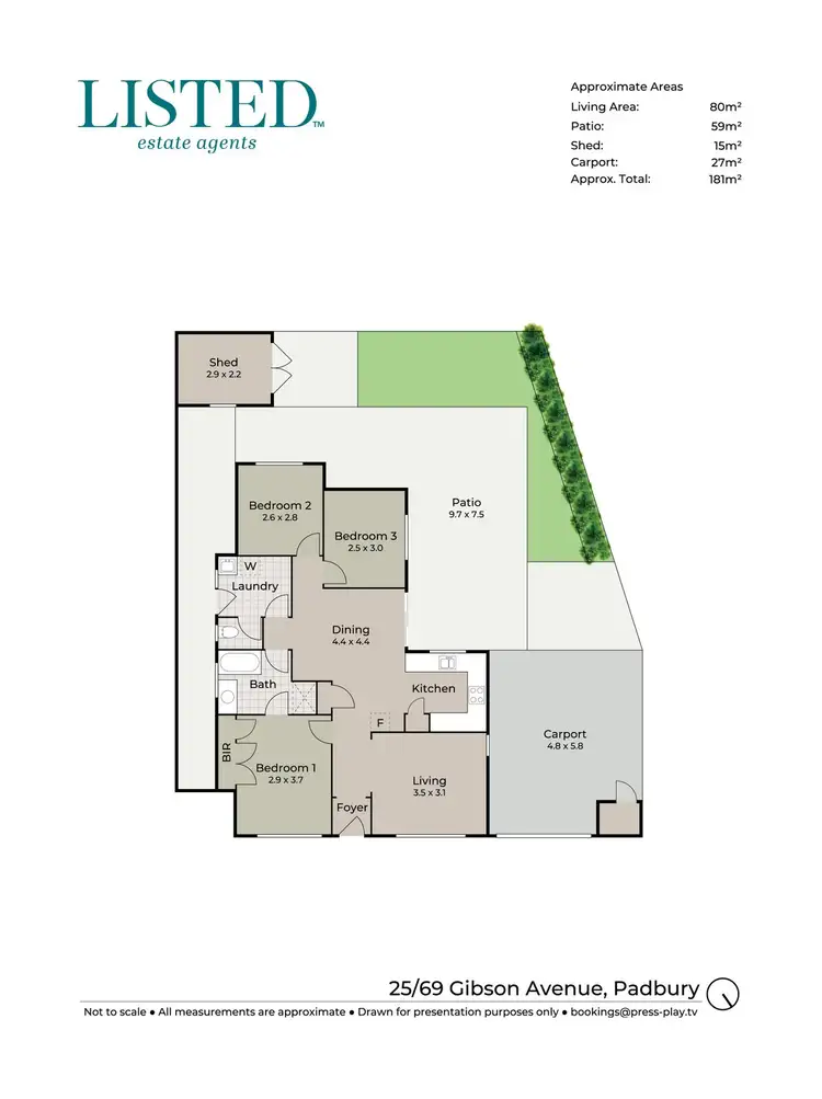 Floorplan of Homely villa listing, 25/69 Gibson Avenue, Padbury WA 6025