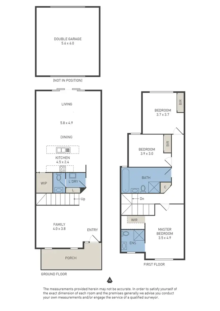 Floorplan of Homely townhouse listing, 3/76 Purchas Street, Werribee VIC 3030
