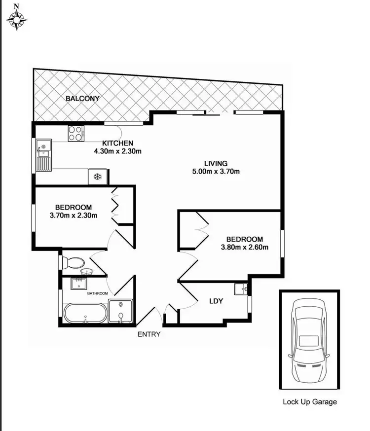 Floorplan of Homely apartment listing, 15/68-74 Kingsway, Cronulla NSW 2230