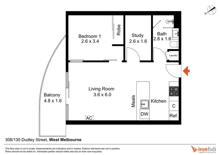 Floorplan of Homely apartment listing, 308/130 Dudley Street, West Melbourne VIC 3003