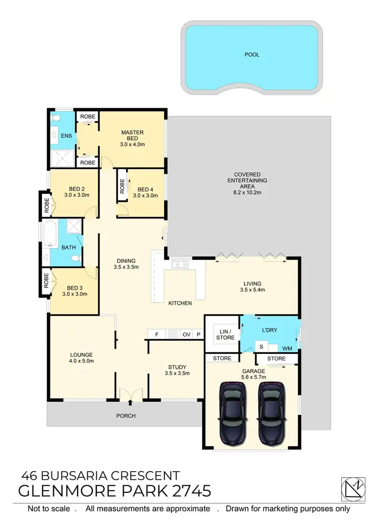 Floorplan of Homely house listing, 46 Bursaria Crescent, Glenmore Park NSW 2745