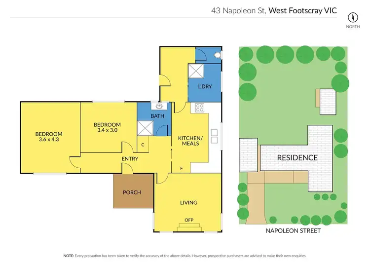 Floorplan of Homely house listing, 43 Napoleon Street, West Footscray VIC 3012