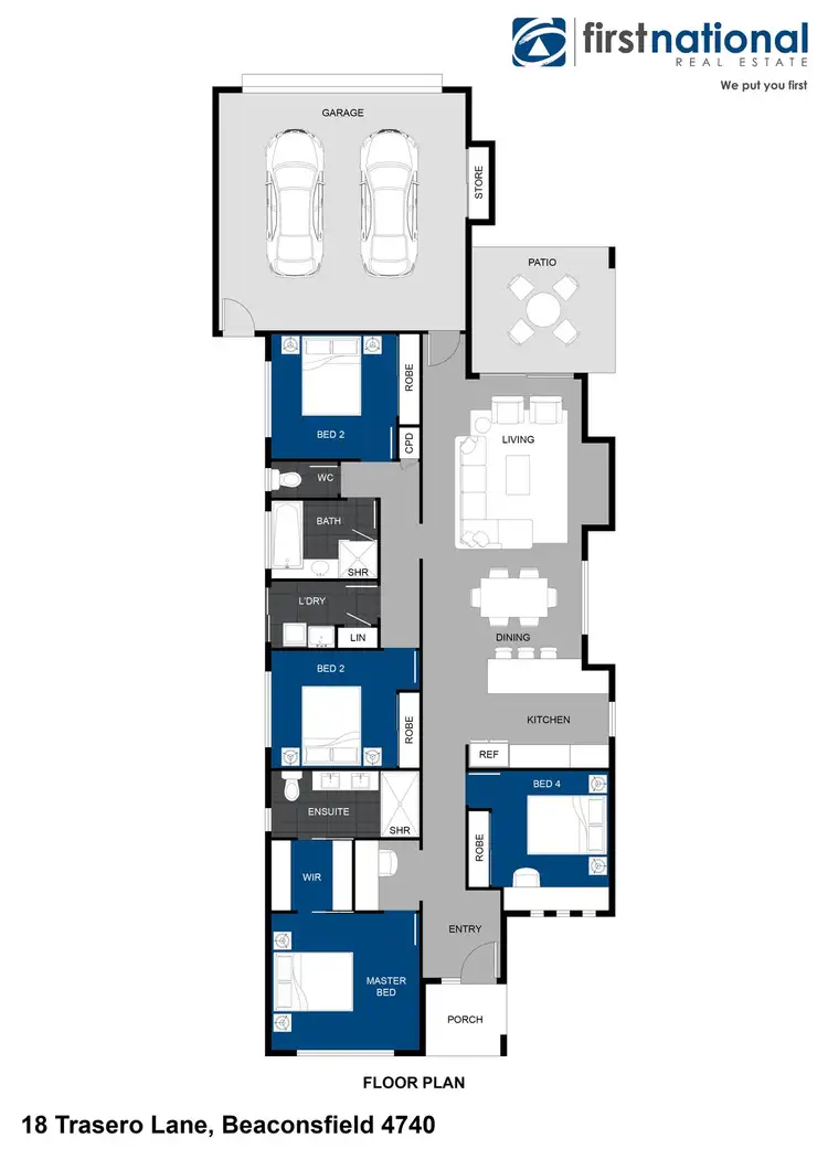 Floorplan of Homely house listing, 18 Trasero Lane, Beaconsfield QLD 4740