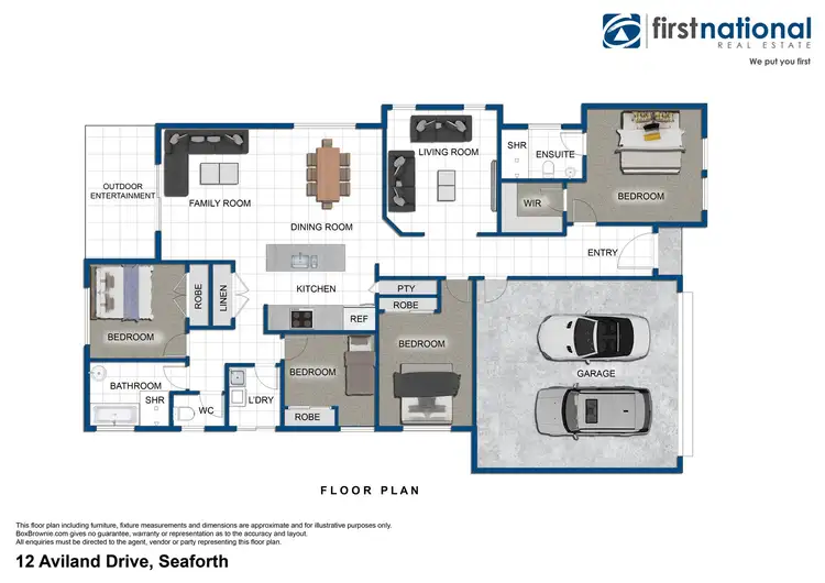 Floorplan of Homely house listing, 12 Aviland Drive, Seaforth QLD 4741