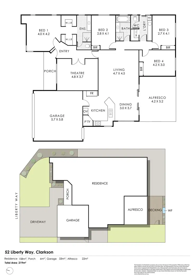 Floorplan of Homely house listing, 52 Liberty Drive, Clarkson WA 6030