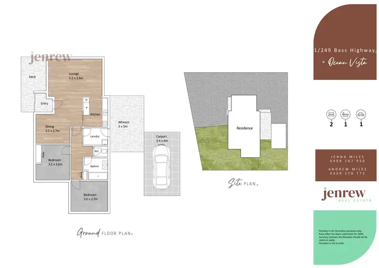Floorplan of Homely villa listing, 1/249 Bass Highway, Ocean Vista TAS 7320