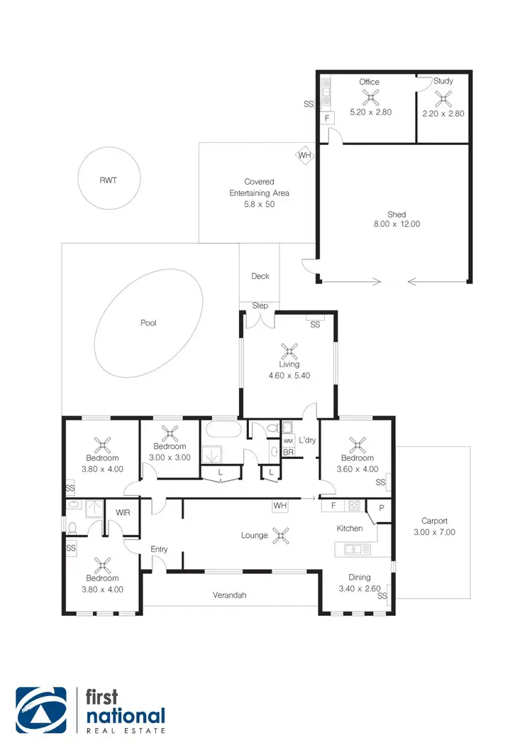 Floorplan of Homely house listing, 10 Henderson Court, Ardrossan SA 5571