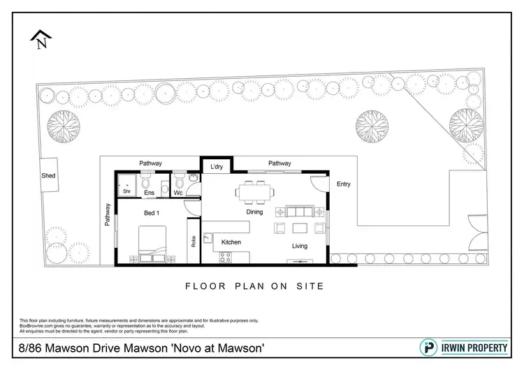 Floorplan of Homely townhouse listing, 8/86 Mawson Drive, Mawson ACT 2607