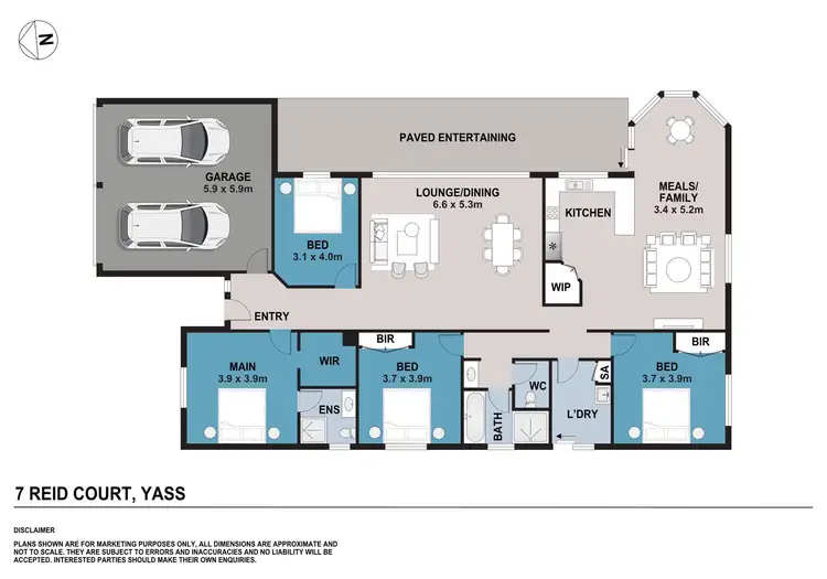 Floorplan of Homely house listing, 7 Reid Court, Yass NSW 2582