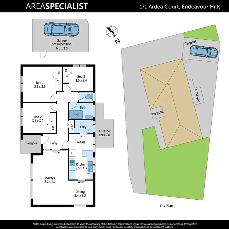 Floorplan of Homely unit listing, 1/1 Ardea Court, Endeavour Hills VIC 3802