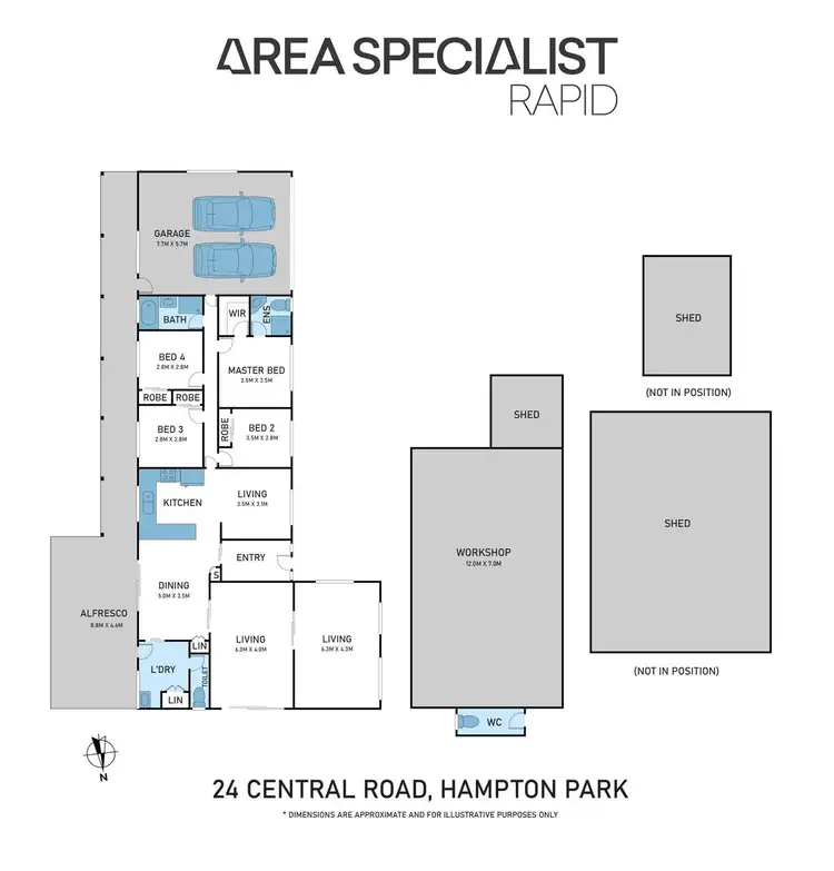Floorplan of Homely house listing, 24 Central Road, Hampton Park VIC 3976