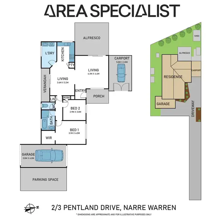 Floorplan of Homely unit listing, 2/3 Pentland Drive, Narre Warren VIC 3805
