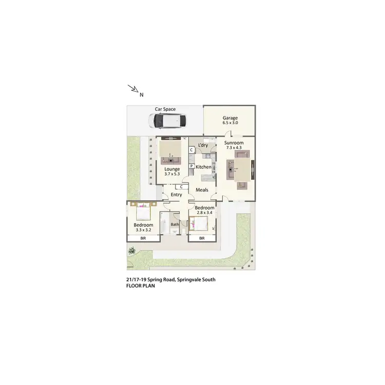 Floorplan of Homely unit listing, 21/17-19 Spring Road, Springvale South VIC 3172