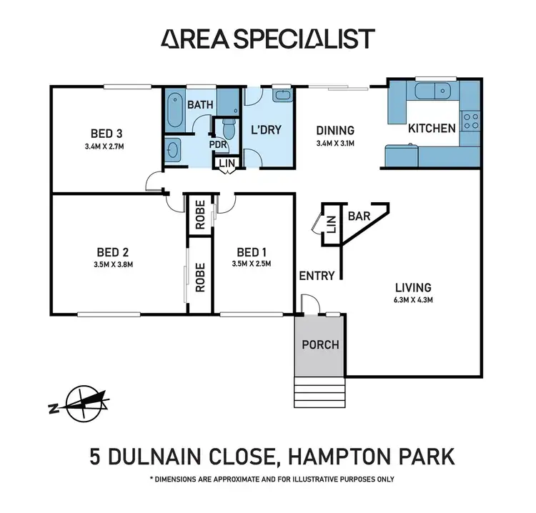 Floorplan of Homely house listing, 5 Dulnain Close, Hampton Park VIC 3976