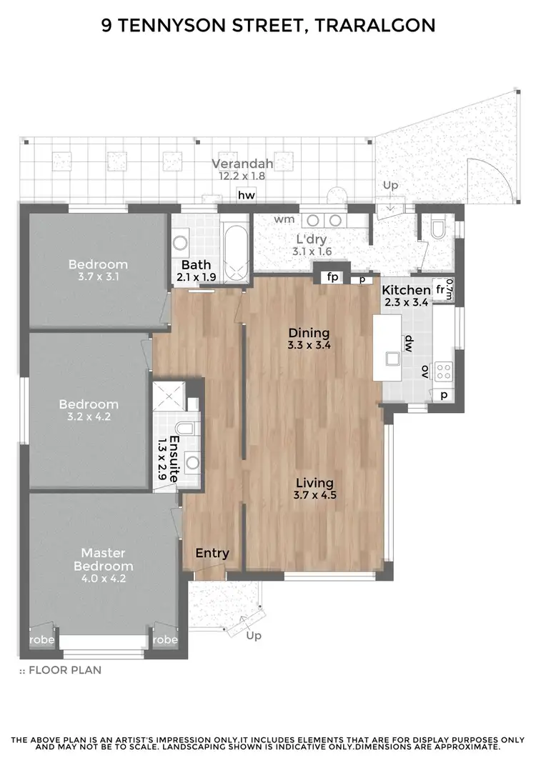 Floorplan of Homely house listing, 9 Tennyson Street, Traralgon VIC 3844