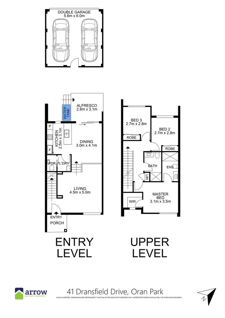 Floorplan of Homely townhouse listing, 41 Dransfield Drive, Oran Park NSW 2570