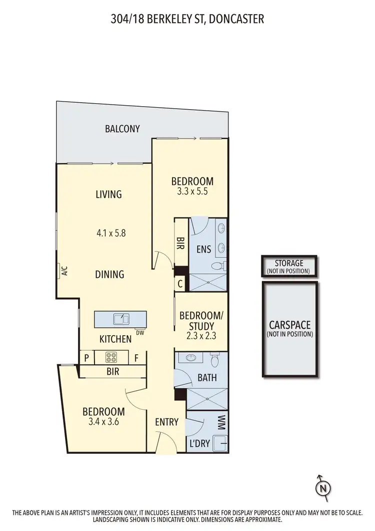 Floorplan of Homely apartment listing, 304/18 Berkeley Street, Doncaster VIC 3108
