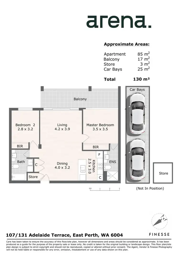 Floorplan of Homely apartment listing, 107/131 Adelaide Terrace, East Perth WA 6004