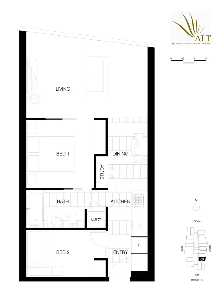 Floorplan of Homely apartment listing, 1209/18 Mt Alexander Road, Travancore VIC 3032