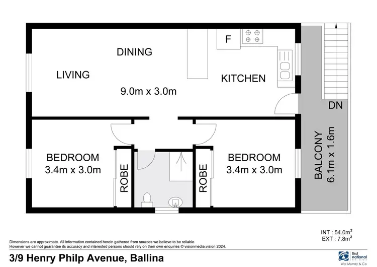 Floorplan of Homely unit listing, 3/9 Henry Philp Avenue, Ballina NSW 2478