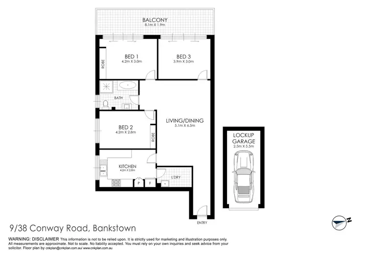 Floorplan of Homely unit listing, 9/38 Conway Road, Bankstown NSW 2200