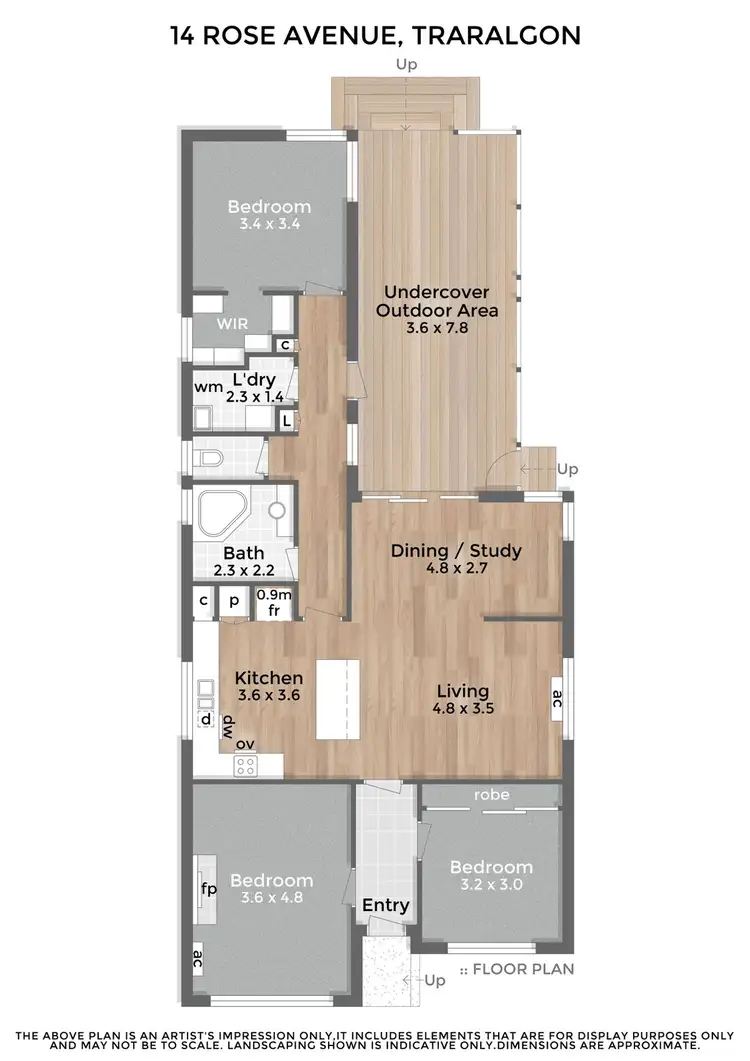 Floorplan of Homely house listing, 14 Rose Avenue, Traralgon VIC 3844
