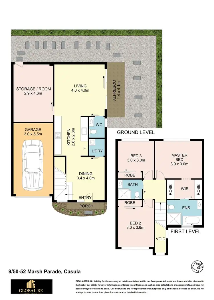 Floorplan of Homely townhouse listing, 9/50-52 Marsh Parade, Casula NSW 2170