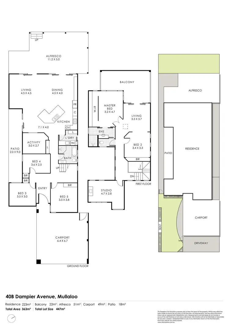 Floorplan of Homely house listing, 40B Dampier Avenue, Mullaloo WA 6027