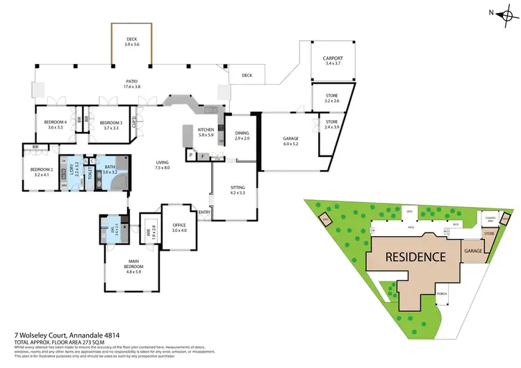 Floorplan of Homely house listing, 7 WOLSELEY COURT, Annandale QLD 4814