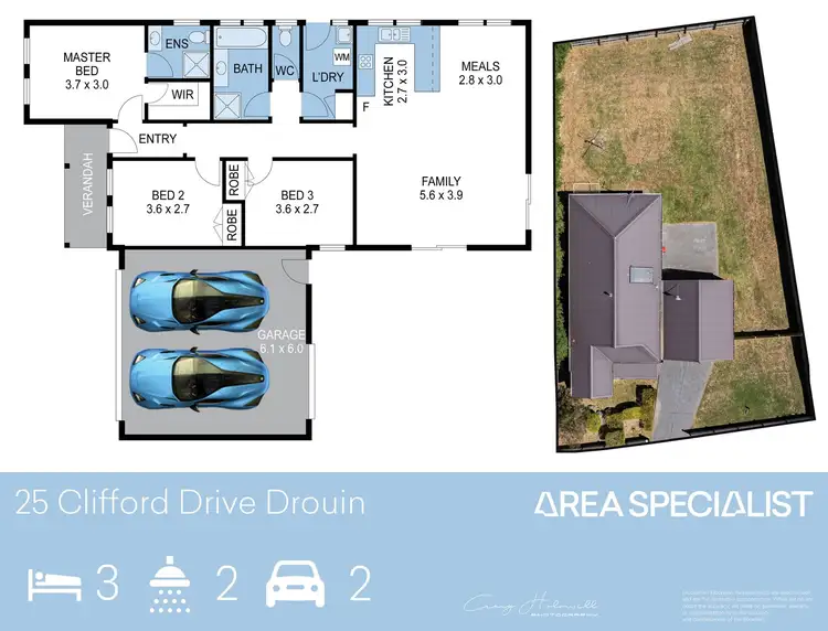 Floorplan of Homely house listing, 25 Clifford
Drive, Drouin VIC 3818