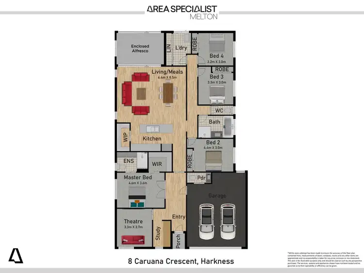 Floorplan of Homely house listing, 8 Caruana Crescent, Harkness VIC 3337