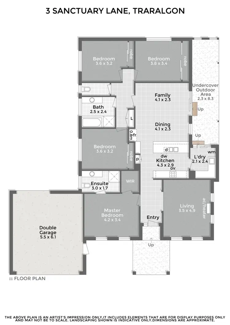 Floorplan of Homely house listing, 3 Sanctuary Lane, Traralgon VIC 3844