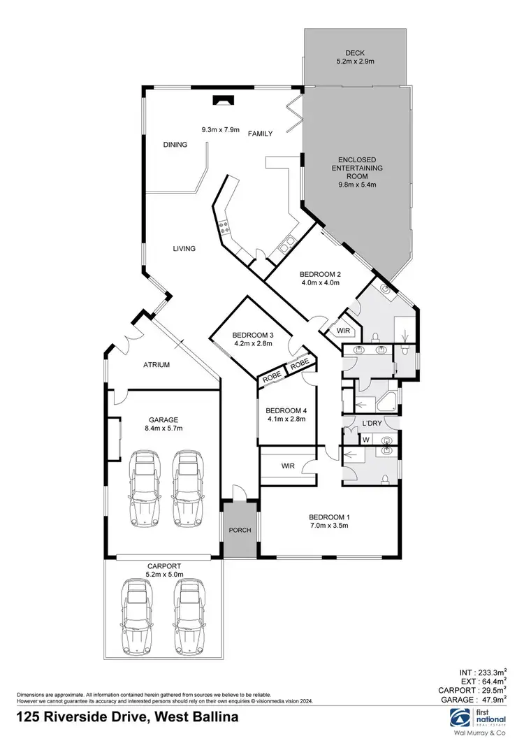 Floorplan of Homely house listing, 125 Riverside Drive, West Ballina NSW 2478