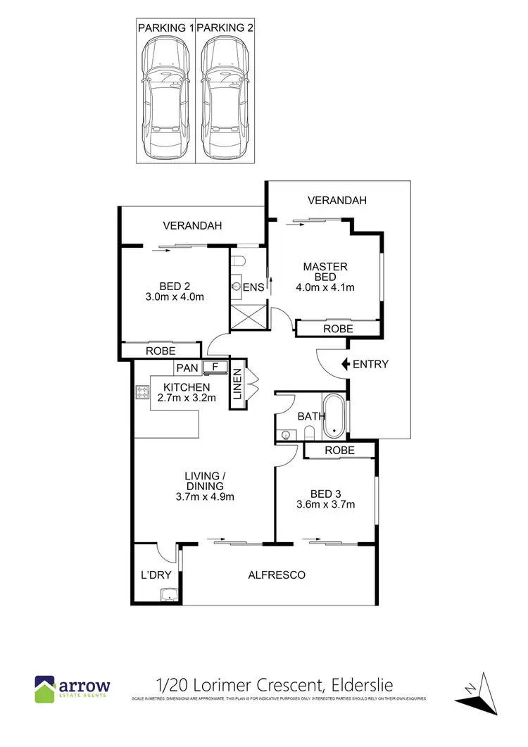 Floorplan of Homely house listing, 1/20 Lorimer Crescent, Elderslie NSW 2570
