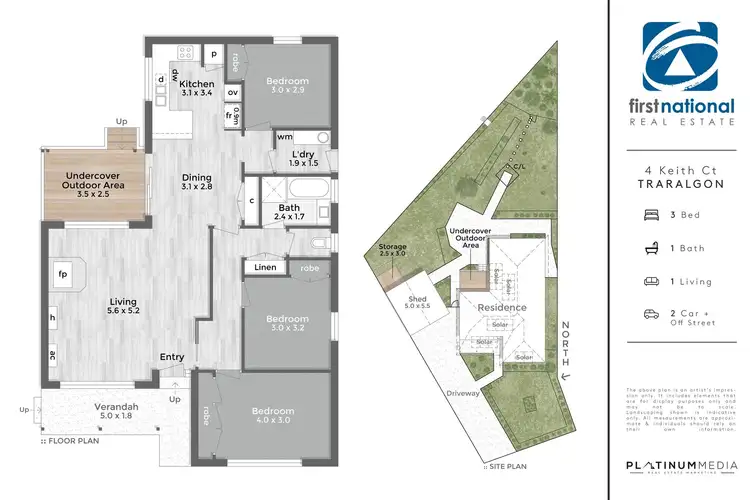 Floorplan of Homely house listing, 4 Keith Court, Traralgon VIC 3844